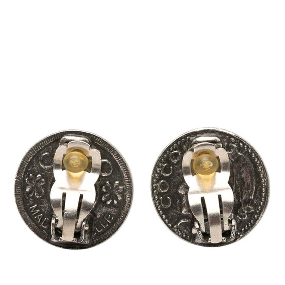CHANEL Silver Logo Earrings - Picture 2 of 5